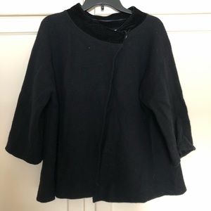 Black velour collar jacket